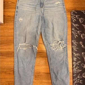 American Eagle Outfitters Light Blue Distressed Boyfriend Jeans